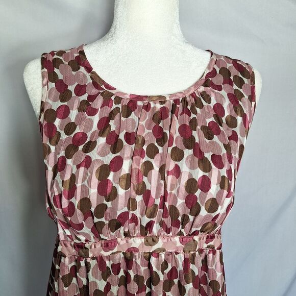 Motherhood Maternity Empire Fairy Dress Polka Dot Sleeveless Elegant Flowy Large - Picture 3 of 16
